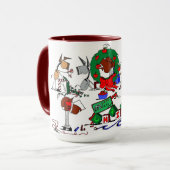 Happy Horse Boerderijen kerstCartoon Mok (Voorkant links)