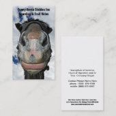 Happy Horse! Funny Nosey Horse Smile Visitekaartje (Voorkant / Achterkant)