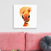 HaPPY HoRSe ' GiNGeR NuT ' BY SHiRLeY MacARTHuR Canvas Afdruk (Insitu (Woonkamer))