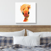 HaPPY HoRSe ' GiNGeR NuT ' BY SHiRLeY MacARTHuR Canvas Afdruk (Insitu (Slaapkamer))