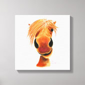 HaPPY HoRSe ' GiNGeR NuT ' BY SHiRLeY MacARTHuR Canvas Afdruk (Voorkant)