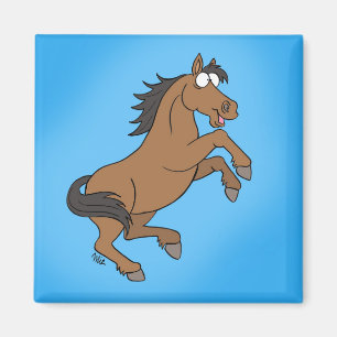 Happy Horse Magnet - Blauw