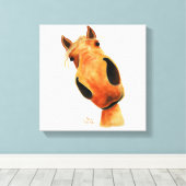 Happy Horse ' NuGGeT ' van Shirley MacArthur Canvas Afdruk (Insitu (Houten vloer))