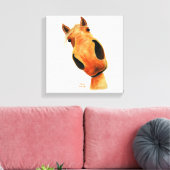 Happy Horse ' NuGGeT ' van Shirley MacArthur Canvas Afdruk (Insitu (Woonkamer))
