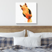 Happy Horse ' NuGGeT ' van Shirley MacArthur Canvas Afdruk (Insitu (Slaapkamer))