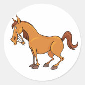 Happy Horse Ronde Sticker (Voorkant)