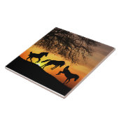 Happy Horses Art Tegel Tegeltje (Zijkant)