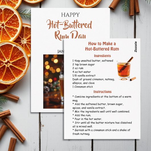 Happy Hot-Buttered Rum Day | January 17th Briefkaart