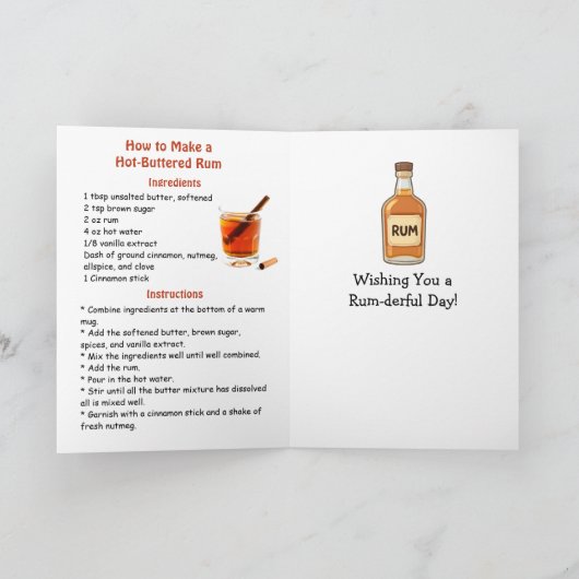 Happy Hot-Buttered Rum Day | January 17th Kaart (Binnen)