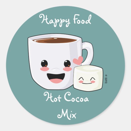 Happy Hot Chocolate en Marshmallows Label (Voorkant)