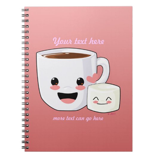 Happy Hot Cocoa en Marshmallow-laptop Notitieboek (Voorkant)