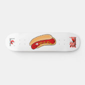 Happy Hot Dog Cute Happy Skateboard (Horizontaal)