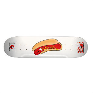 Happy Hot Dog Cute Happy Skateboard