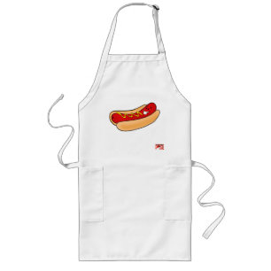 Happy Hot Dog Grill Apron Lang Schort