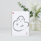 Happy Hotei Buddha Briefkaart (Staand voorkant)