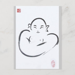 Happy Hotei Buddha Briefkaart