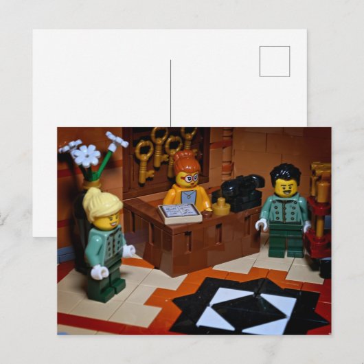 Happy Hotel Speelgoed Fotografie Feestdagenkaart (Voorkant / Achterkant)