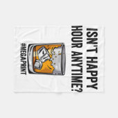 Happy Hour Anytime Mega Print Fleece Deken (Voorkant (Horizontaal))