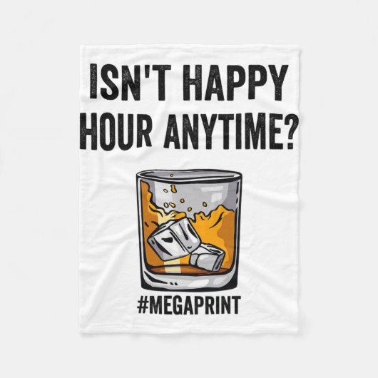 Happy Hour Anytime Mega Print Fleece Deken (Voorkant)