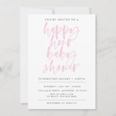 HAPPY HOUR BABY SHOWER- ROZE KAART (Voorkant)