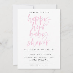 HAPPY HOUR BABY SHOWER- ROZE KAART