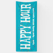 Happy Hour-banner Spandoek (Verticaal)