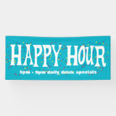 Happy Hour-banner Spandoek (Horizontaal)
