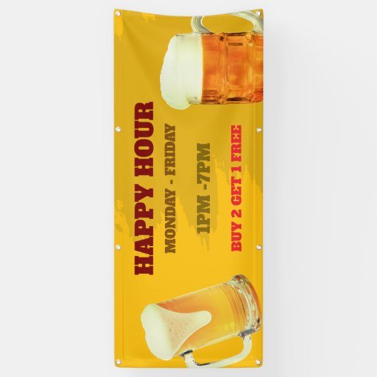 Happy Hour Bar Aangepaste Banner (Verticaal)