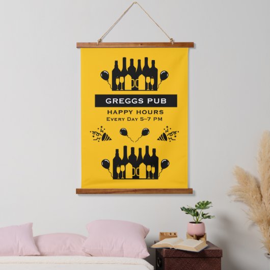 Happy Hour Bar And Pub Hangend Wandkleed (Slaapkamer)