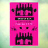 Happy Hour Bar En Pub Raamsticker (Vel 3)