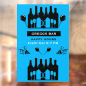 Happy Hour Bar En Pub Raamsticker (Vel 2)