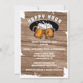Happy Hour Beer Mokken Invitation Kaart (Voorkant)