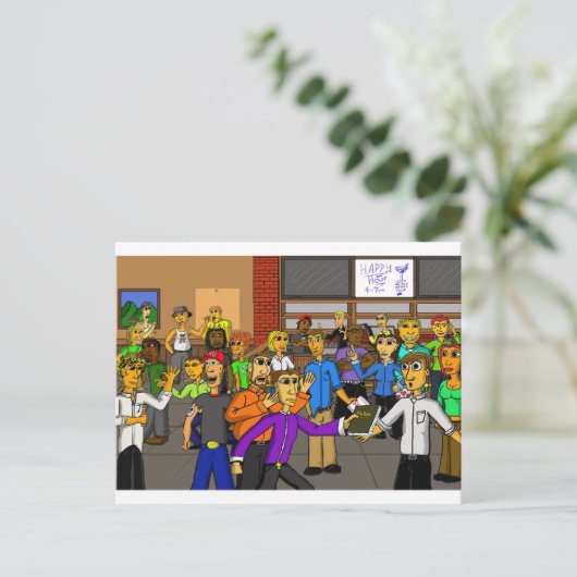 Happy Hour Briefkaart (Staand voorkant)