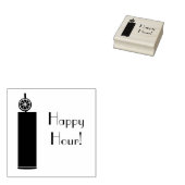 Happy Hour Cocktail Art Stamp Rubberstempel (Gestempeld)