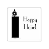 Happy Hour Cocktail Art Stamp Rubberstempel (Afrduk)