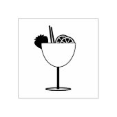 Happy Hour Cocktail met Fruit Art Stamp Rubberstempel (Afrduk)