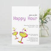 Happy Hour Cocktails Party nodigt uit Kaart (Staand voorkant)