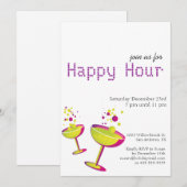Happy Hour Cocktails Party nodigt uit Kaart (Voorkant / Achterkant)
