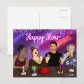 Happy Hour | Digitale kunst Briefkaart (Voorkant / Achterkant)