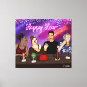 Happy Hour | Digitale kunst Canvas Afdruk (Voorkant)