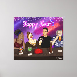 Happy Hour | Digitale kunst Canvas Afdruk