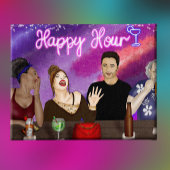 Happy Hour | Digitale kunst Canvas Afdruk
