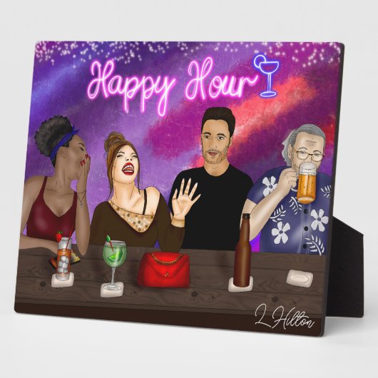 Happy Hour | Digitale kunst Fotoplaat (Zijkant)