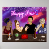 Happy Hour | Digitale kunst Poster (Voorkant)
