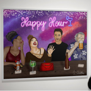 Happy Hour   Digitale kunst Poster