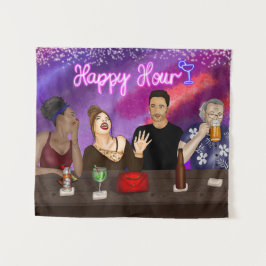 Happy Hour | Digitale kunst Wandkleed