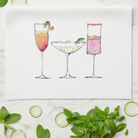 Happy Hour Dish Towel Theedoek (Gevouwen)