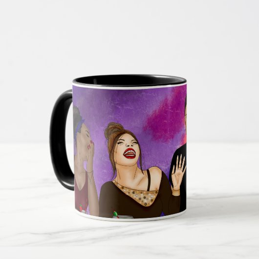 Happy Hour | Diversiteitskunst Mok (Voorkant links)