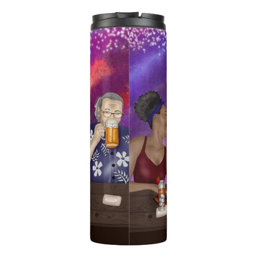 Happy Hour | Diversiteitskunst Thermosbeker (Achterkant)