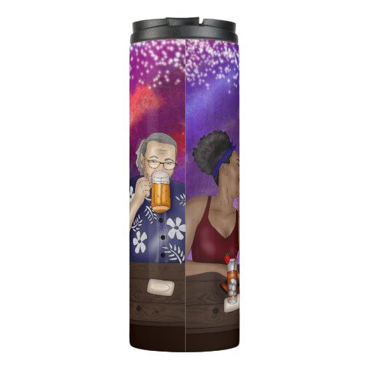 Happy Hour | Diversiteitskunst Thermosbeker (Achterkant)